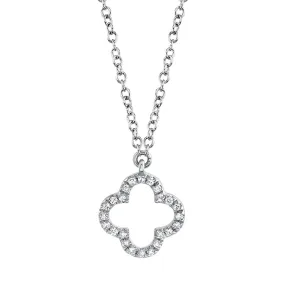 0.08ctw Diamond Clover Necklace