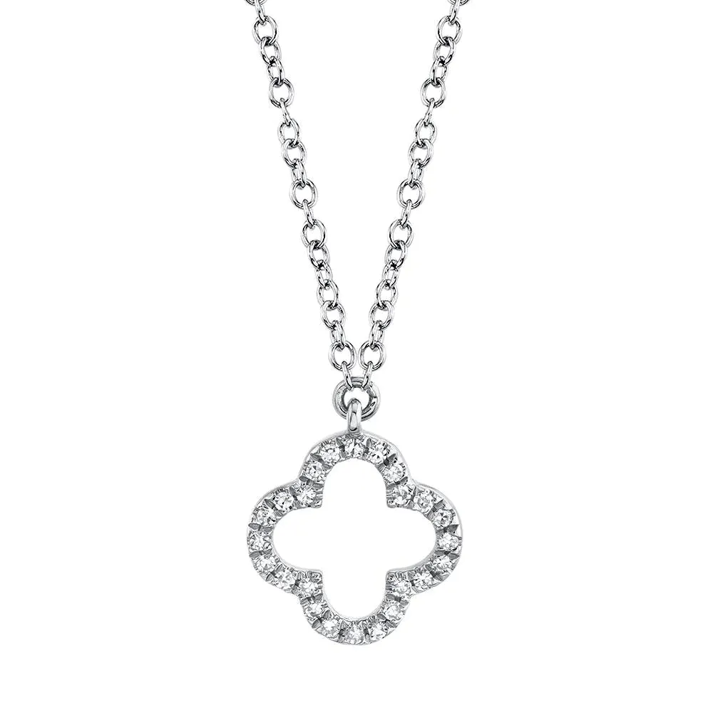 0.08ctw Diamond Clover Necklace