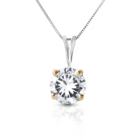 0.5 Carat 14K Solid White Gold Be Counted Diamond Necklace