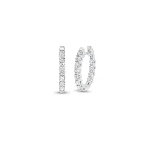 1 ct Diamond Interior & Exterior Huggie Earrings