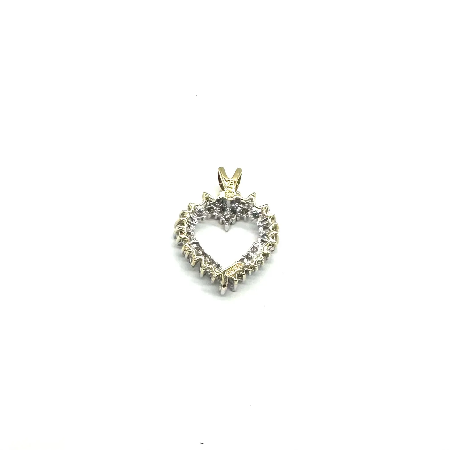 1 Ctw Baguette Diamond Heart Pendant