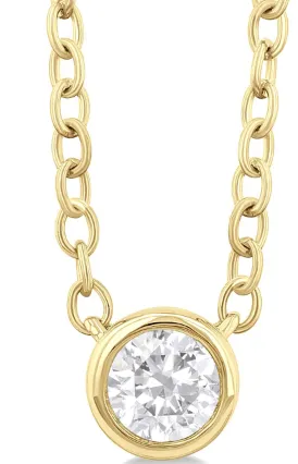 10K Yellow Gold Diamond Necklace, 0.15 Carat TW