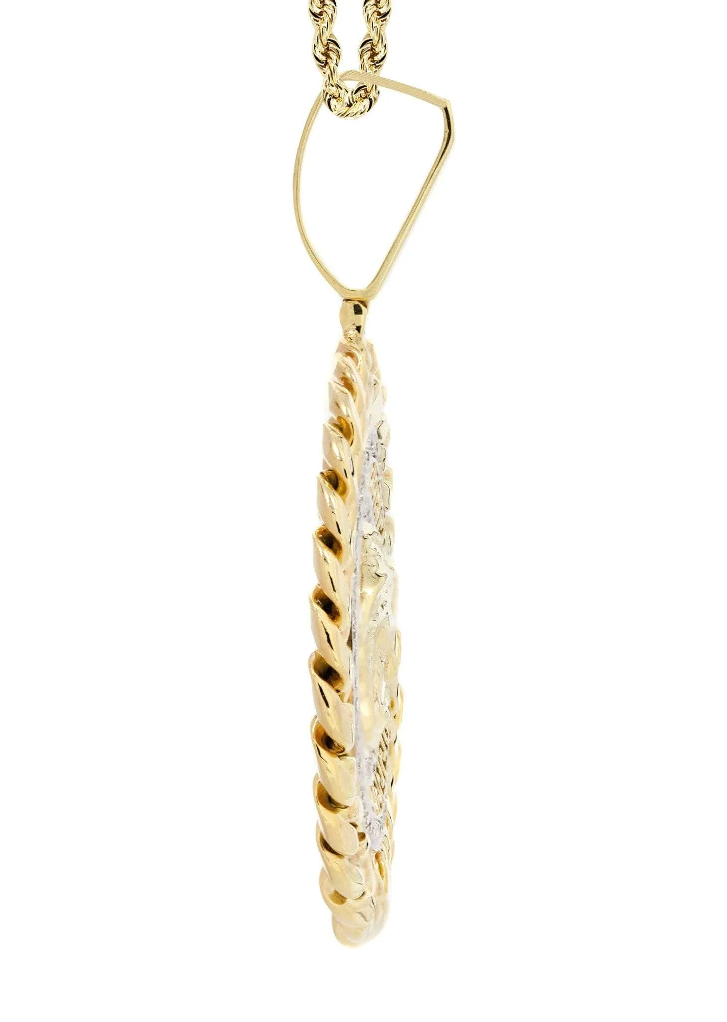 10K Yellow Gold Medusa Diamond Necklace  | 1.36 Carats