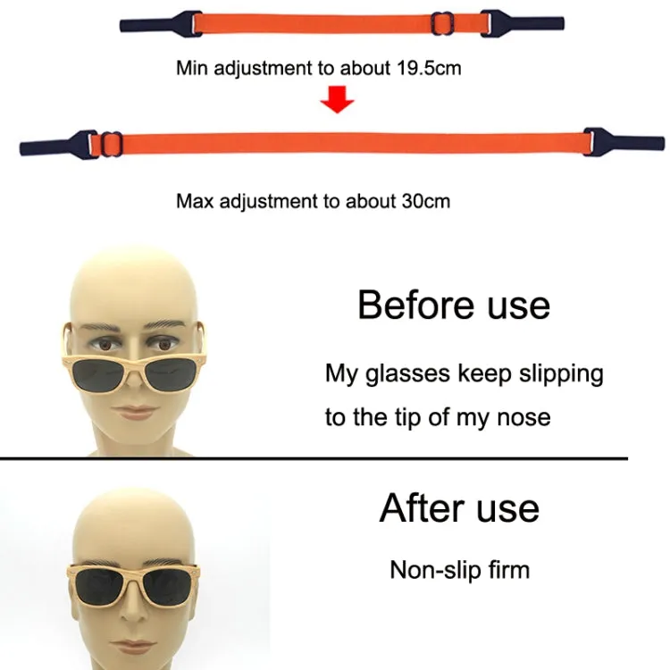 10pcs Long Style Glasses Non-Slip Rope Adjustable Elastic Sports Legs Anti-Drop Fixed Strap(Dark Red)