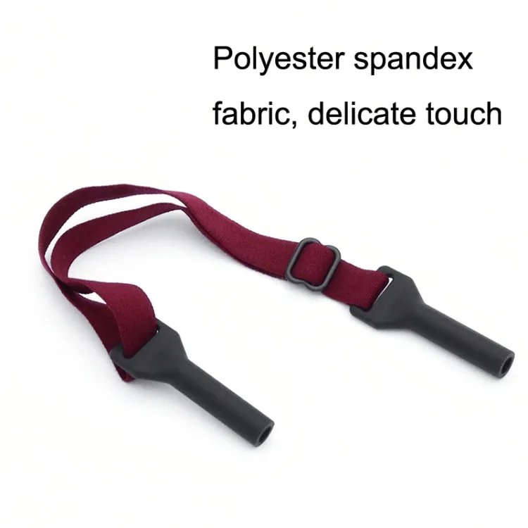 10pcs Long Style Glasses Non-Slip Rope Adjustable Elastic Sports Legs Anti-Drop Fixed Strap(Dark Red)