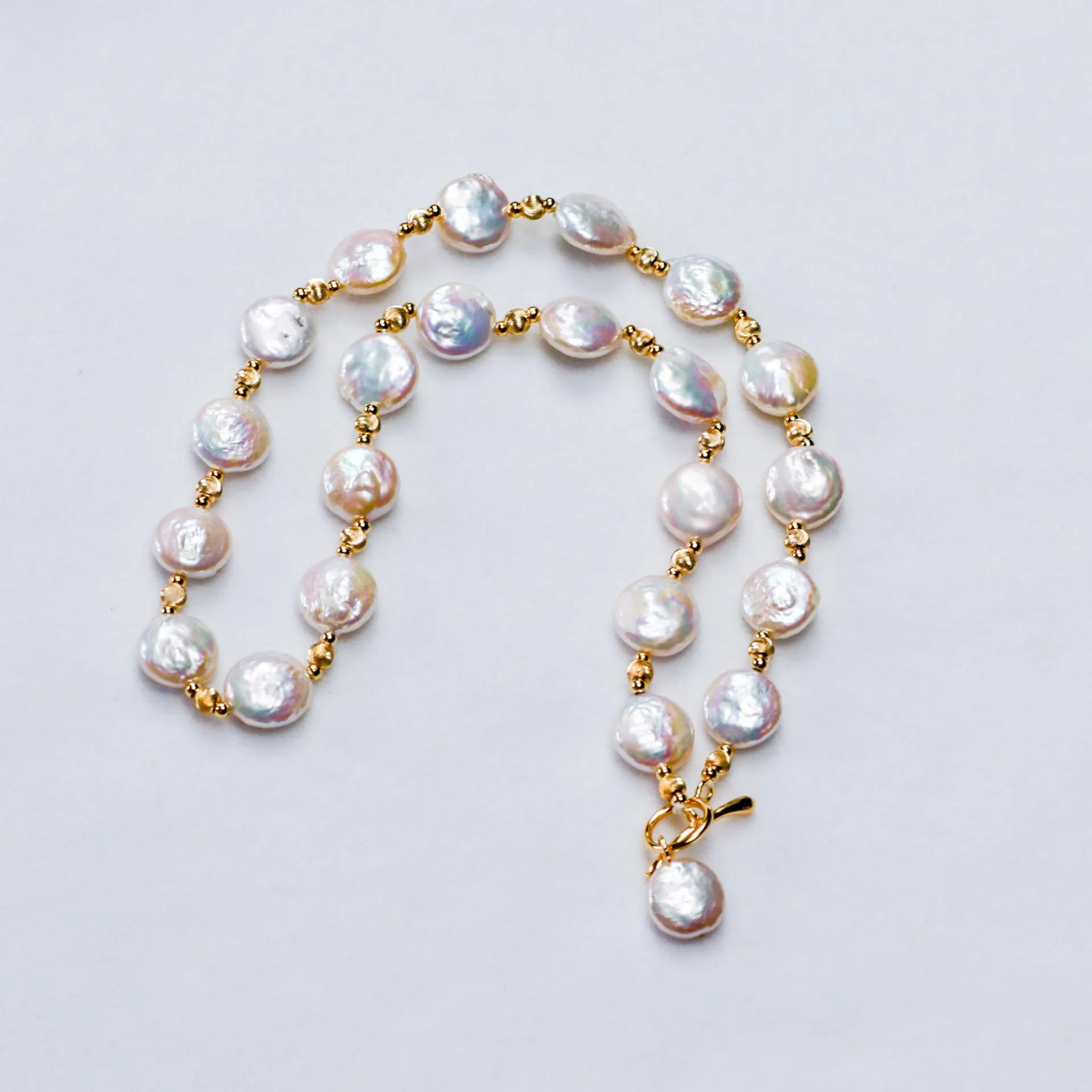 12-13mm Coin Pearl Toggle Necklace