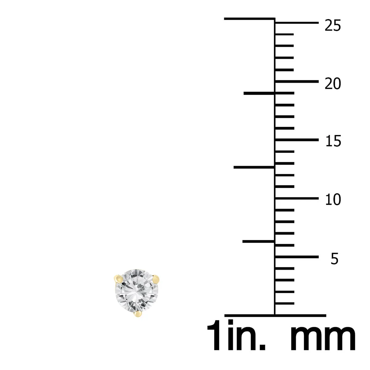 1/2 Carat Tw Ags Certified Martini Set Round Diamond Solitaire Earrings In 14K Yellow Gold