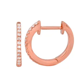 12mm Pink Huggie Earrings