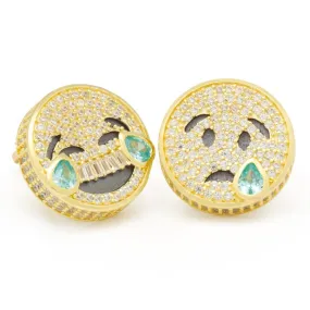 14K Gold Laugh Now, Cry Later Stud Earrings