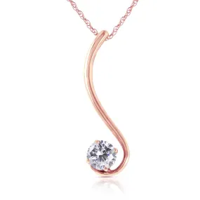 14K Solid Rose Gold Natural 0.5 Carat Diamond Necklace