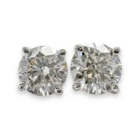 14K W Gold 1.06ctw F/VS1 Lab-Created Diamond Earrings