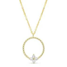 14k Yellow Gold 0.14Ct Diamond Necklace