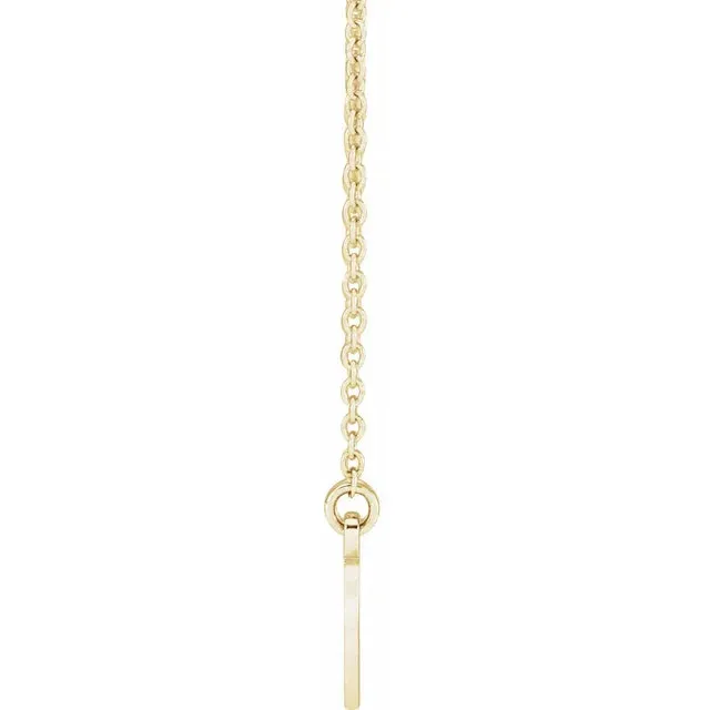 14K Yellow Gold Engravable Infinity Family 18" Necklace