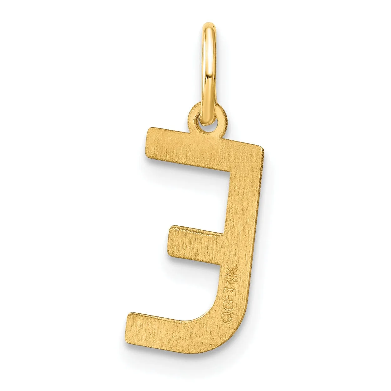 14k Yellow Gold Women's Letter E Initial Charm Pendant