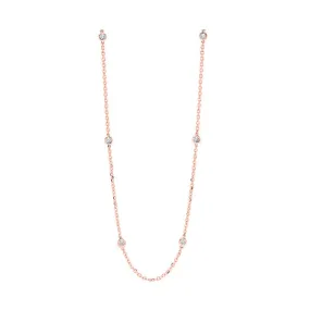 14Kt Rose Gold Diamond (3/4Ctw) Necklace