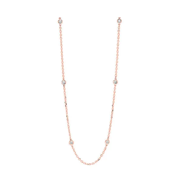 14Kt Rose Gold Diamond (3/4Ctw) Necklace