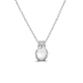 14KW 18D0.15CT,1PL3.27CT,LOVE KNOT DIAM/PEARL NK (118N402282W14PRL1)