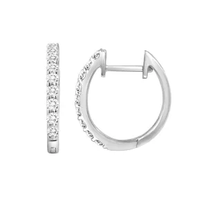 14KW 18RD0.41CT EARRING HUGGIES (102DE1112)