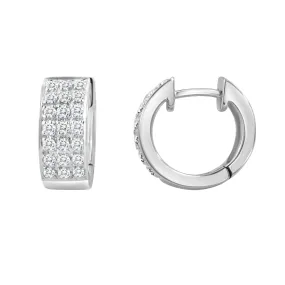 14KW 42RD0.52CT  EARRING HUGGIES (102DE1616)