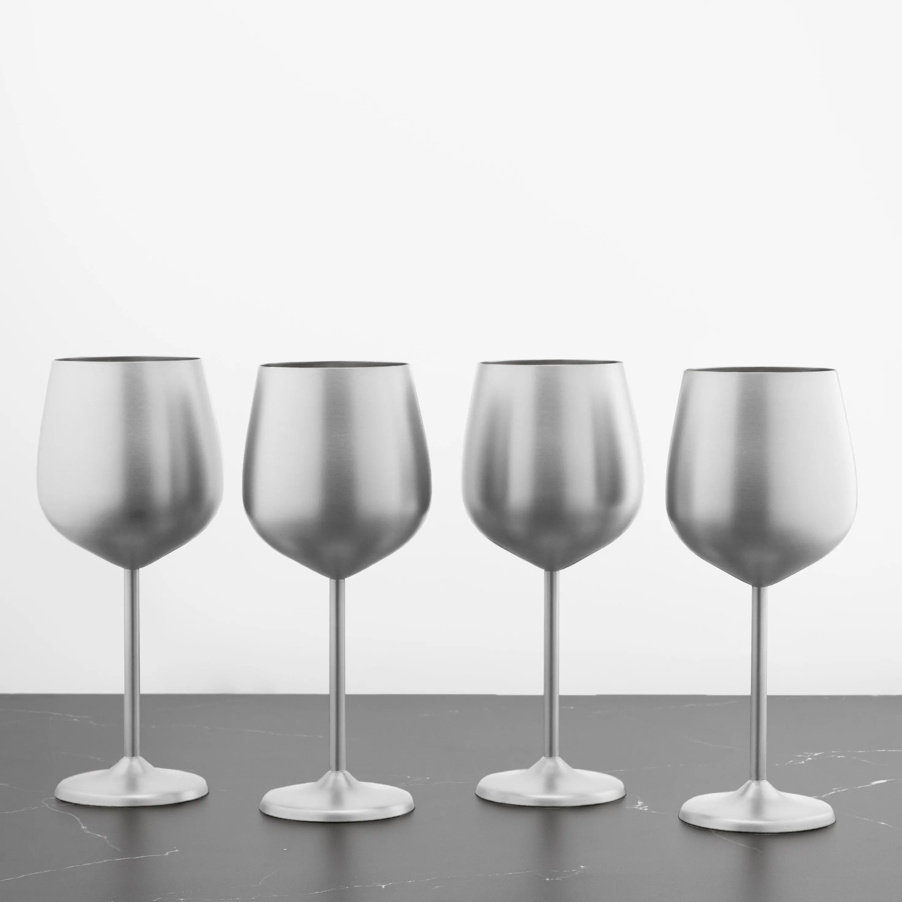 18 Oz Stainless Steel Wine Glasses, Set of 4