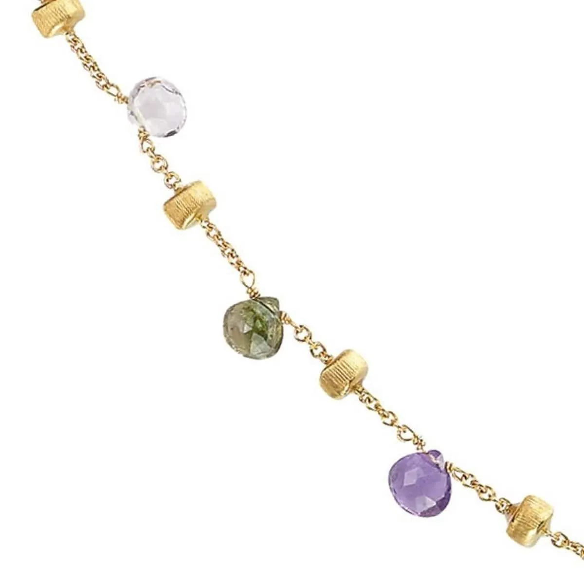 18K Paradise Mixed Gemstone Necklace - CB1155 MIX01 Y 18"