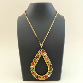 1970s Teardrop Pendant Necklace