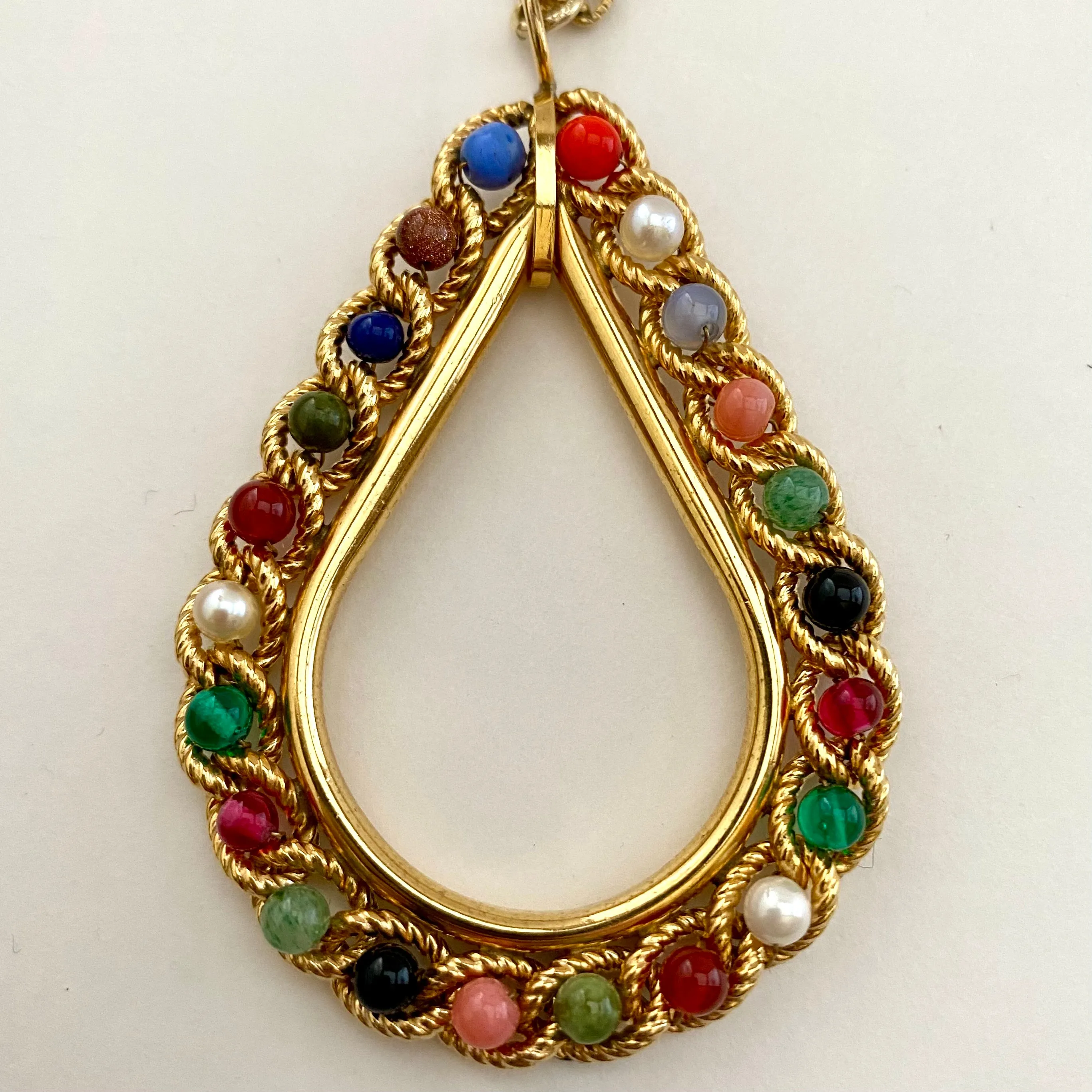 1970s Teardrop Pendant Necklace