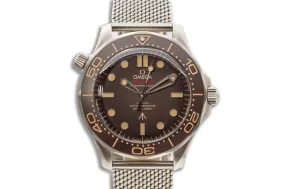 2020 Omega Seamaster 300M '007 Edition James Bond "No Time To Die" 210.90.42.20.01.001 Titanium with Box, Wallet & Cards