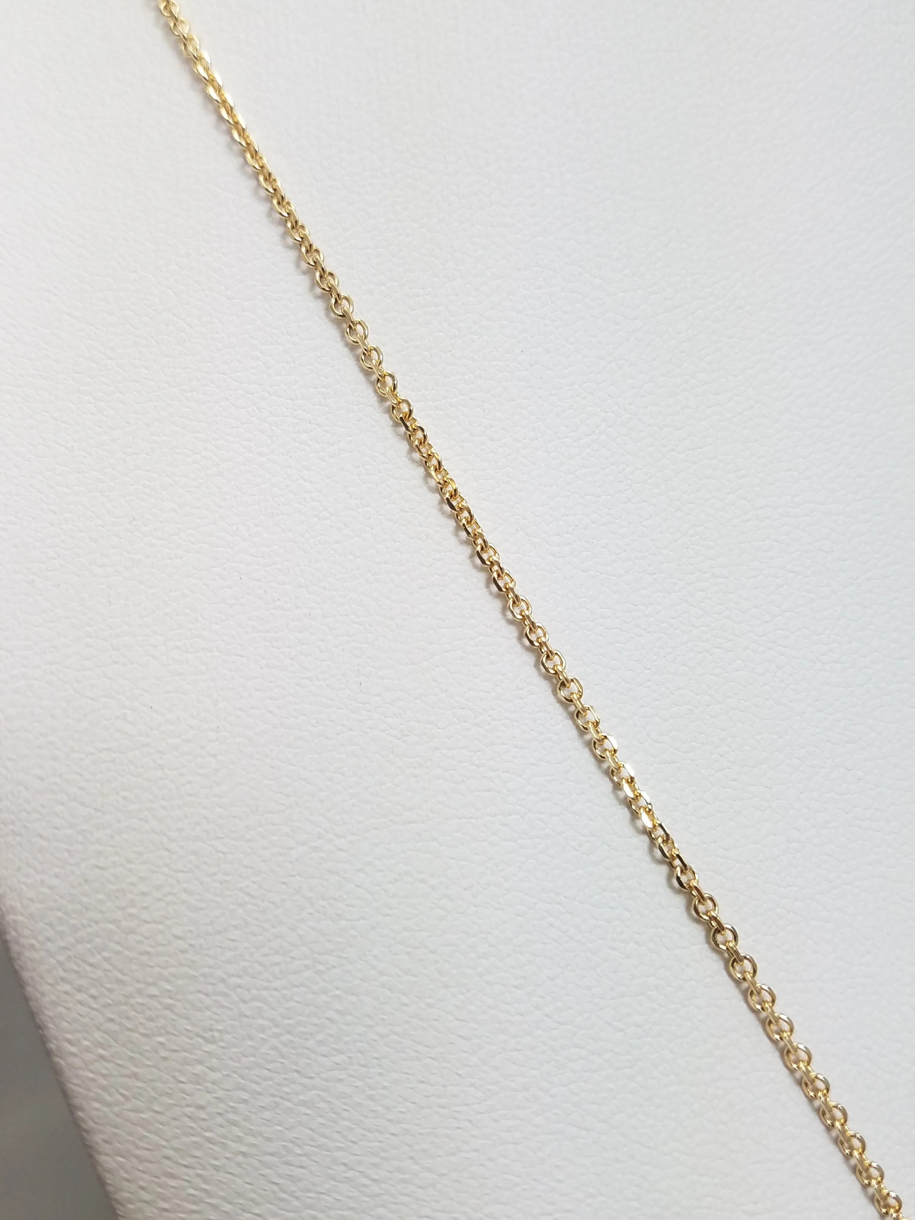 20" Playful Natural Diamond 14k Yellow Gold Pendant Necklace