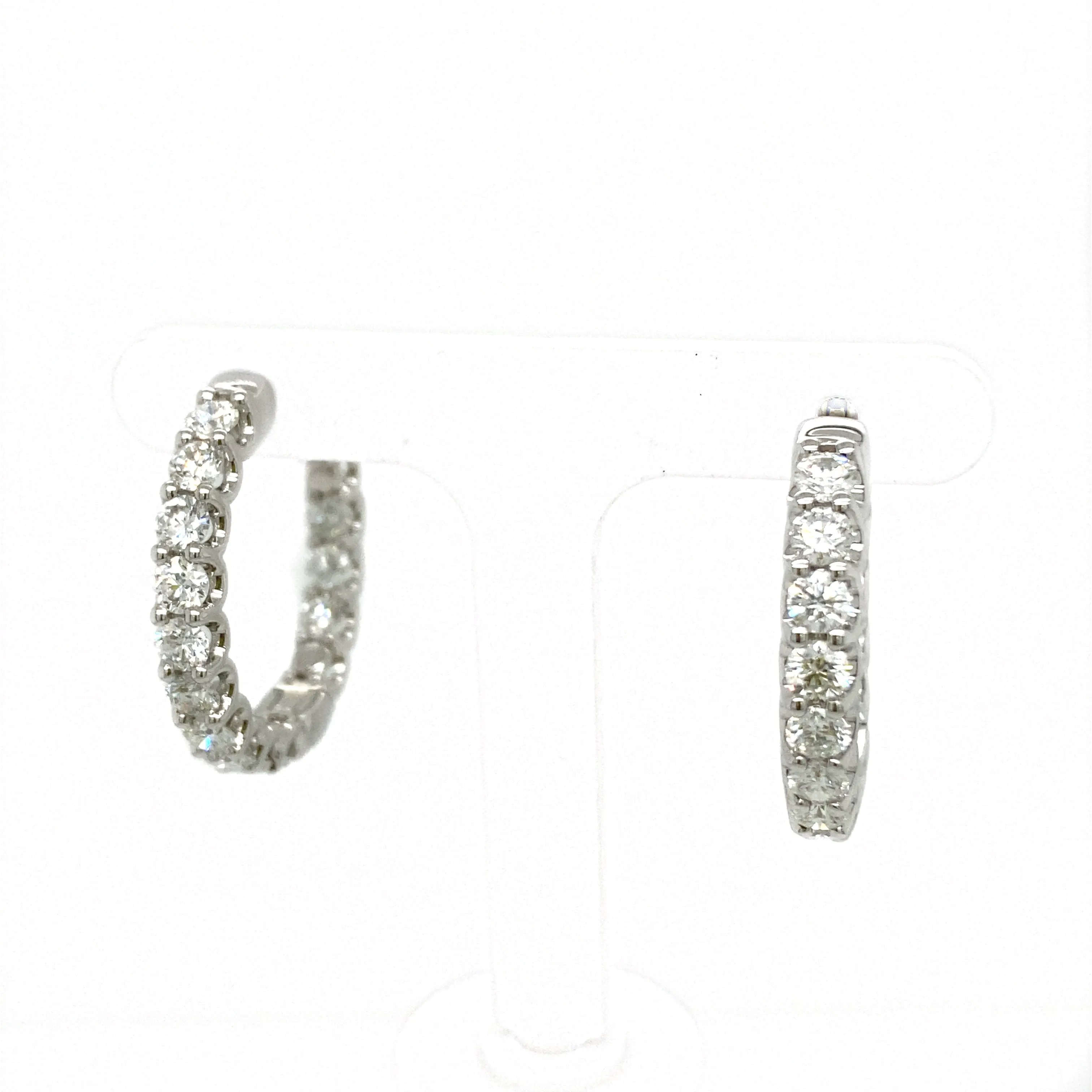 3.00ct In & Out Diamond Hoops