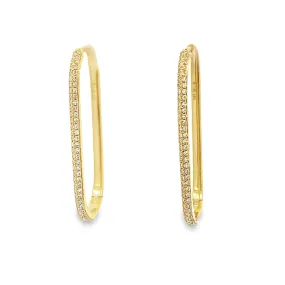 .30ct 14k Yellow Gold Diamond Hoops