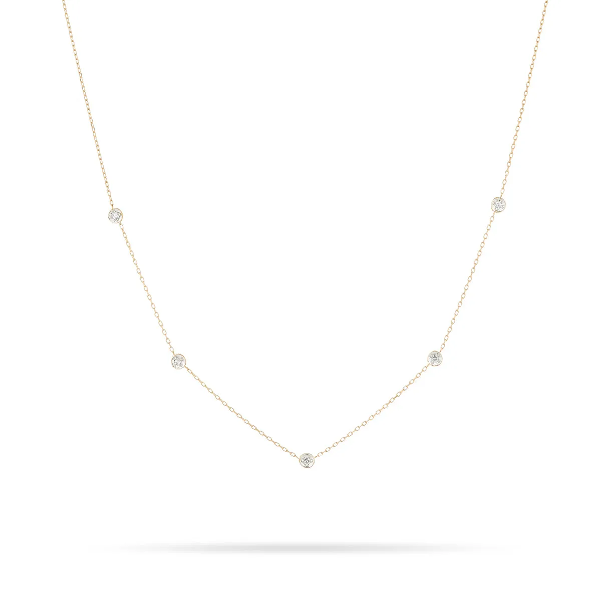 5 Diamond Chain Necklace