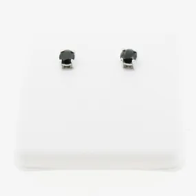 .75cttw Black Diamond Earrings Studs 10K White Gold