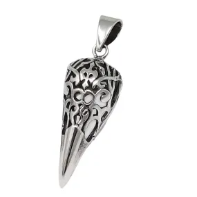 925 Sterling Silver Viking Raven Skull Pendant for Men and Women