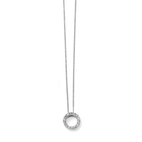 9ct White Gold Diamond Open Circle Pendant Only GP948