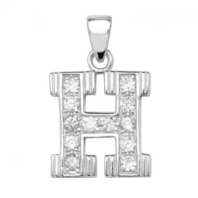 Acotis Silver Pendant Zirconia Initial G6125/H