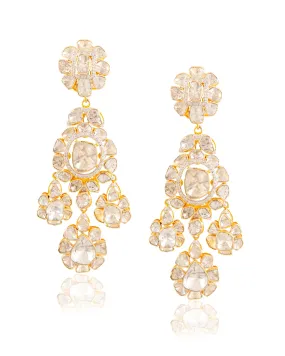 Alivia Polki And Diamond Long Earrings