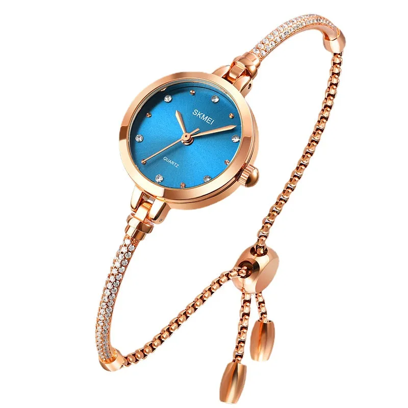 All-Match Women's Quartz Watch Small Green Watch Rose Gold Trendy Watch