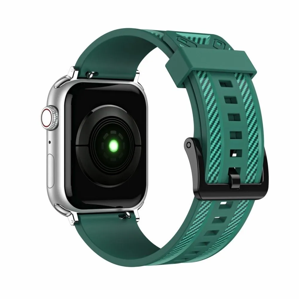 Apple Watch (41mm) carbon fiber silicone watch strap - Green