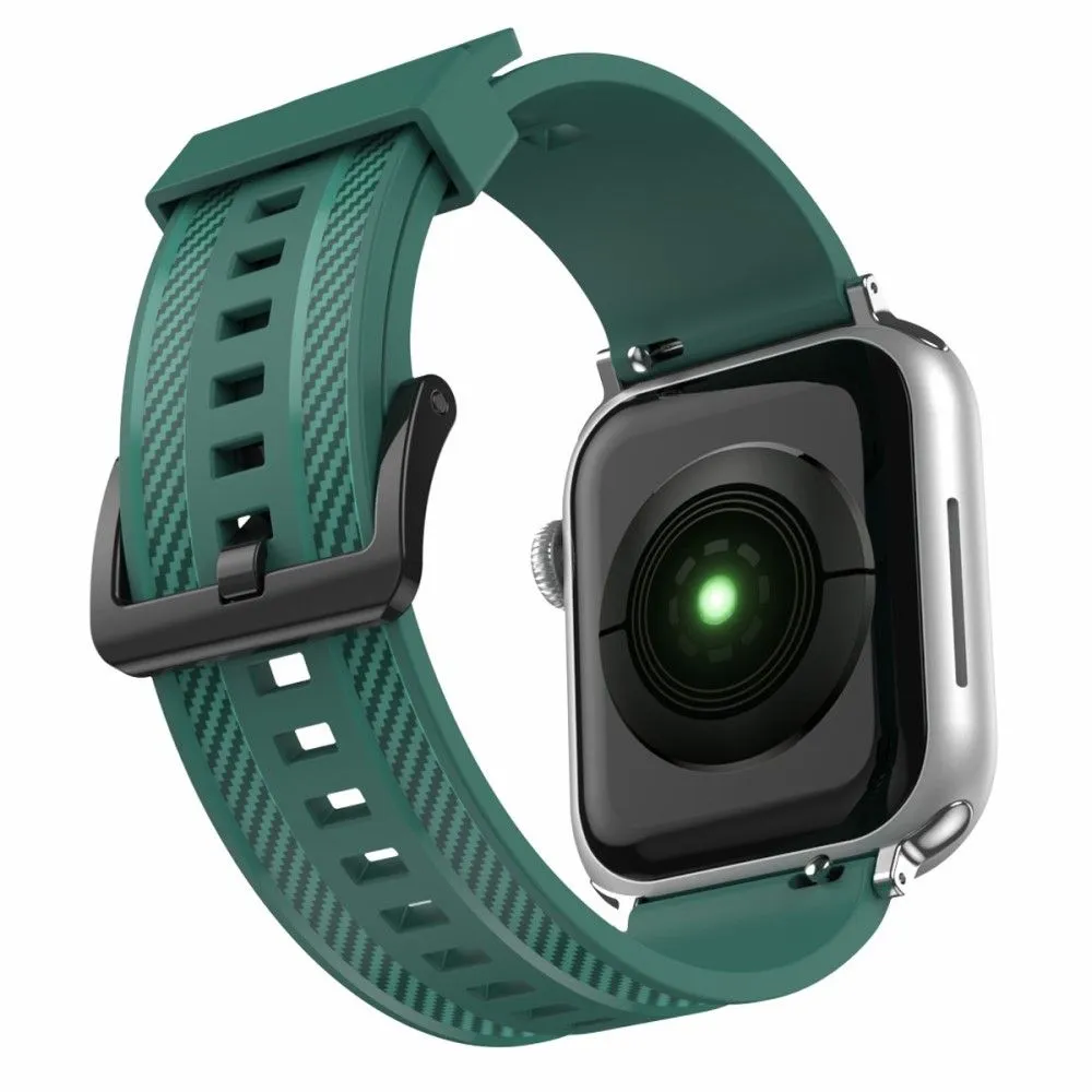 Apple Watch (41mm) carbon fiber silicone watch strap - Green