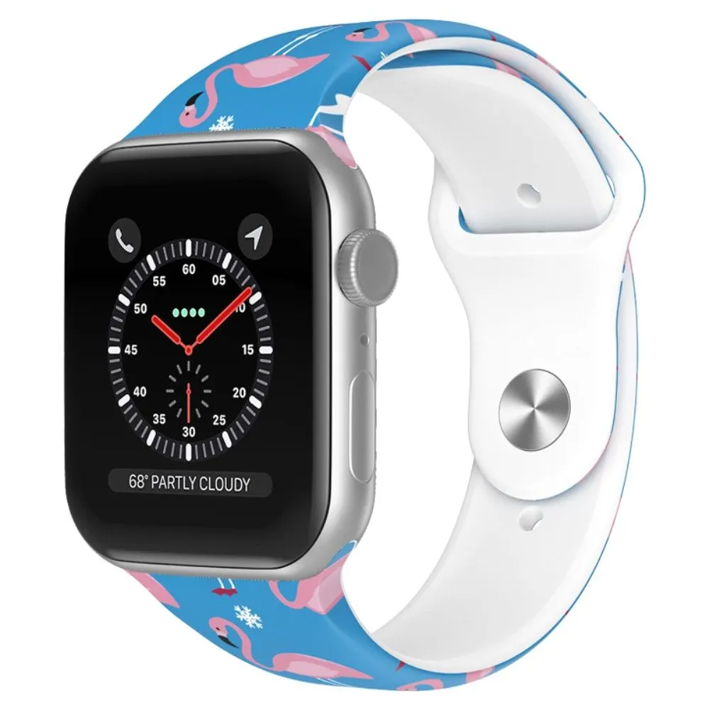 Apple Watch (45mm) christmas pattern silicone watch strap - Bird / Size: S