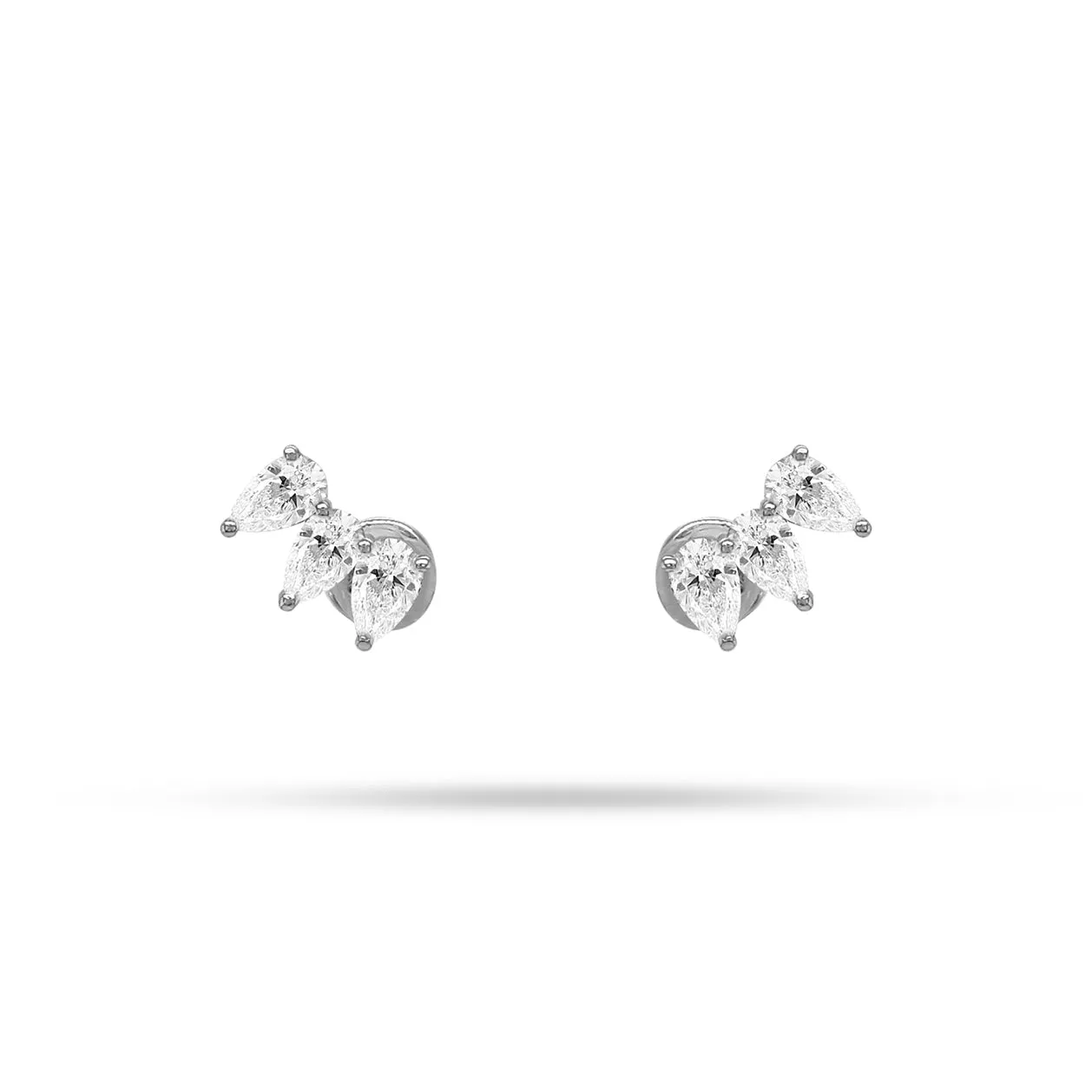 Arc Pear Diamond Earrings