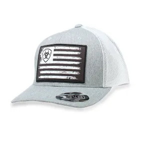 Ariat FlexFit 110 Flag Patch Snap Back Cap - Grey