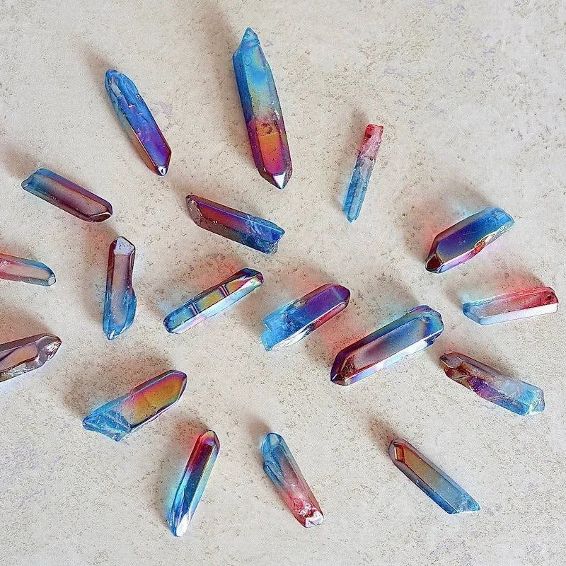 Aura Quartz Spiral Wrapped Pendant Necklace