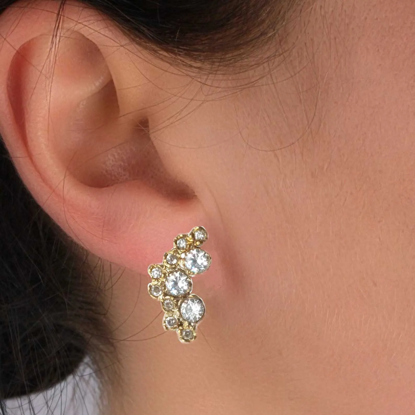 Aynur Diamond Stud Earrings