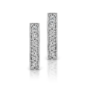 Barmakian Diamond Bar Stud Earrings