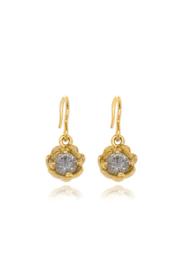 Barnacles ~ 5mm Gold Diamond Earrings