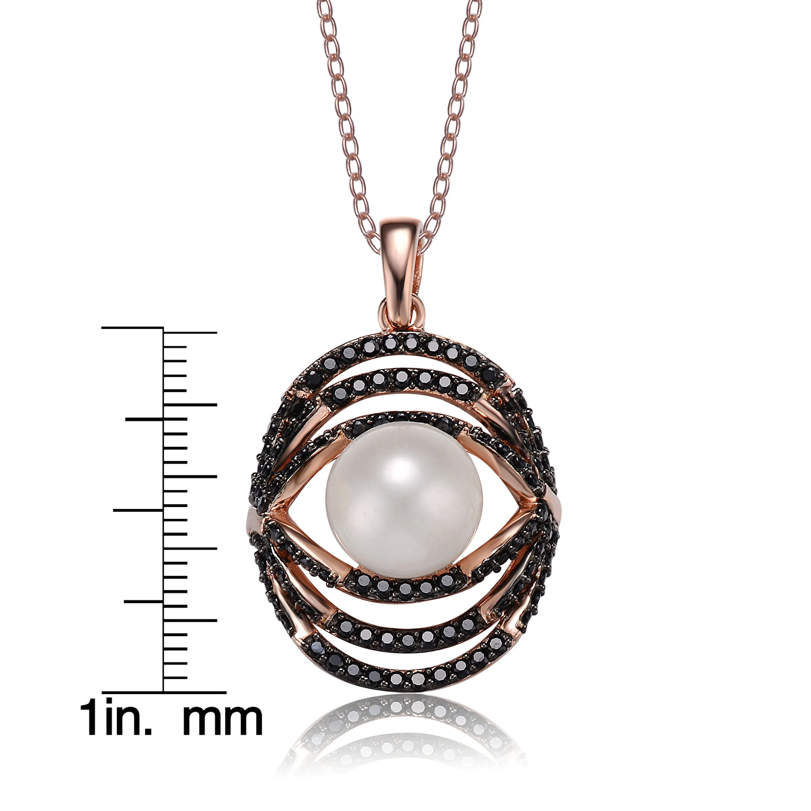 Béatrice Black Eye Round Pearl Pendant