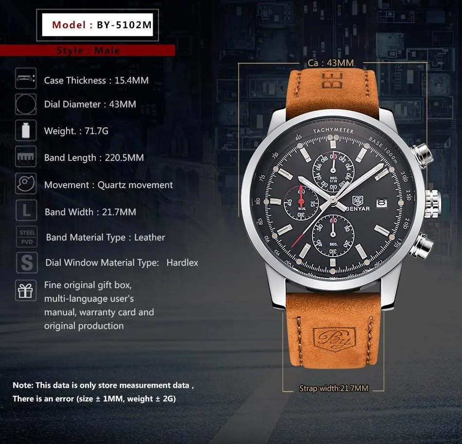 BENYAR Chronograph Sport Watch