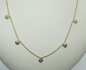 Bezel-Set Diamond Necklace